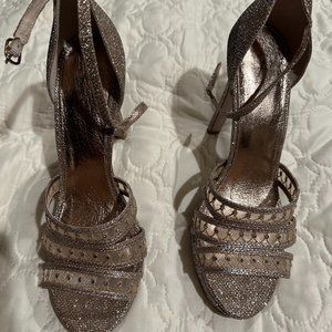 Gold Platform Heels Rhinestone